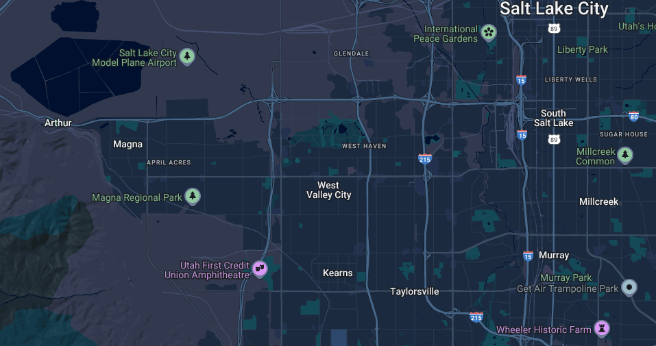 Map of West Valley City, Utah
